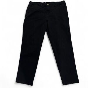 Faded Glory Women’s Black Chino Pants Size 14A Stretch Cotton Casual Trousers